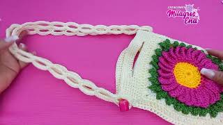 COMO TEJER TIRANTE CON ARITOS PARA BOLSOS TEJIDOS A CROCHET [upl. by Vere]