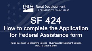 SF 424 How to complete an Application for Federal Assistance [upl. by Idnas]