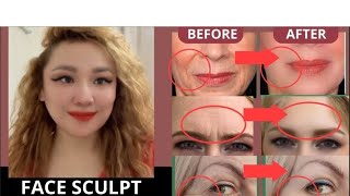 🛑 ANTIAGING FACE LIFTING EXERCISES FOR LAUGH LINES EYE WRINKLES SAGGY SKIN JOWLS FOREHEAD LINES [upl. by Siegler]