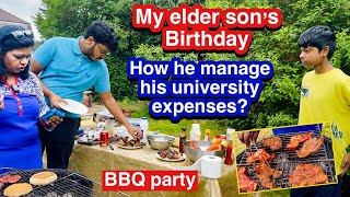 My elder son’s birthday and his monthly spendings in LondonHow he eatshome food or outside [upl. by Attenol]