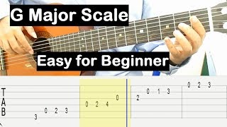 G Major Scale Guitar Lesson G Major Scale Tab Tutorial for Beginner Guitar Lessons for Beginners [upl. by Sisson]