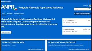 Come scaricare i 14 certificati dalla ANPR Anagrafe Nazionale della Popolazione Residente [upl. by Notsecnirp57]