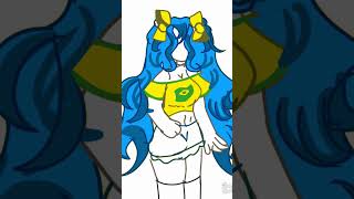 MİKU  brasil mikuhatsune art digitalart hatsunemiku speedpaint drawing artist [upl. by Oyam109]