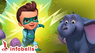 Super Chitti mattu Aane Mari Ep 01  Kannada Rhymes and Kids Shows  Infobells [upl. by Acsicnarf173]