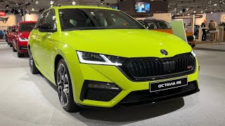 New SKODA Octavia RS 2022  FIRST LOOK amp visual REVIEW crazy MAMBA GREEN color [upl. by Savvas]