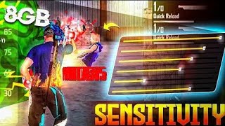 Free fire Max ob46 update all 8gb ram mobile user best sensitivity mobile settings Fire button size [upl. by Olimac]