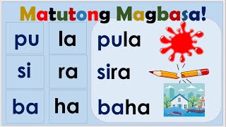 Matutong Bumasa Pagbasa ng Salitang may Dalawang Pantig Magsanay at Matutong Bumasa Part 2 [upl. by Waine]