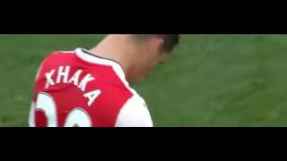 GRANIT XHAKA RED CARD VS SWANSEA 15102016 [upl. by Perrins]