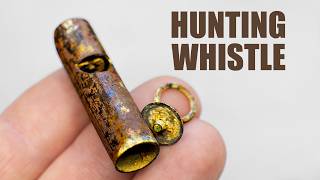 Old Broken Hunting Whistle Restoration Perfect restoration [upl. by Retsehc]