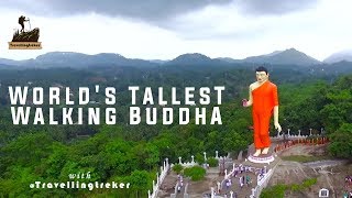 Worlds Tallest Walking Buddha Statue  Ranawana Temple  Sri Lanka [upl. by Notla]