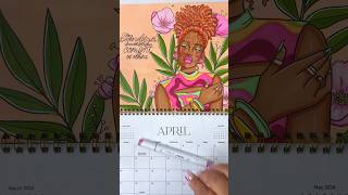 April Coloring Calendar coloringbook ohuhumarkers [upl. by Wilt]