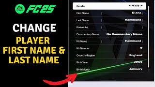 FC 25 How to Change Player First Name amp Last Name in Clubs [upl. by Greenleaf496]