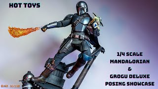 Hot Toys Mandalorian amp Grogu Deluxe 14 Scale Posing Showcase [upl. by Vogel]