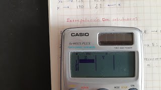 Extrapolación con calculadora CASIO fx991ES PLUS [upl. by Gaby]