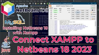 J1  Install Netbeans 18 Connect Xampp MySQL Database [upl. by Lagiba]