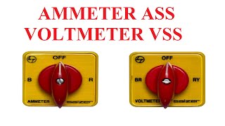 AMMETER SELECTOR SWITCH ASS amp VOLTMETER SELECTOR SWITCH VSS WITH ITS WORKING amp WIRING CONNECTION [upl. by Ahsinroc252]