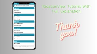 Recycler View in Android Studio Easy Explanation  Android Recycler View Tutorial [upl. by Kirre]