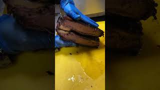 12 Hours cooked juicy ￼Smoke brisket 😱🔥shorts [upl. by Brigham301]