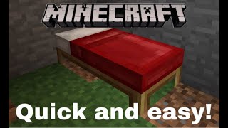 How to make a BED in Minecraft 🛏️ [upl. by Madelyn]