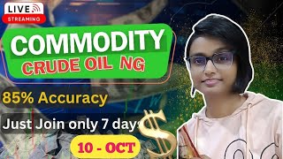 10 OCT  MCX Live Trading  Crude Oil Live Trading  Commodity Trading Live Stock Market Live mcx [upl. by Maryly]