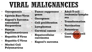 Viral malignancies [upl. by Marwin626]