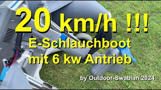 20 kmh mit dem Schlauchboot und EMotor [upl. by Timothy]