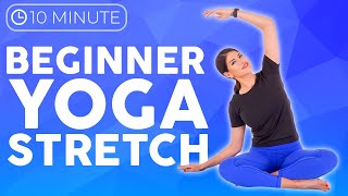 10 minute Yoga for Beginners STRETCH  Easy Yoga for Complete Beginners [upl. by Aitahs]