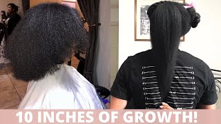 10 Inches of Growth in 1 Year  How to Grow Long Hair Fast [upl. by Pesek]