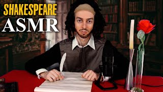 William Shakespeare does ASMR Writing Sounds Crinkles Mouth Sounds ENG ASMR [upl. by Ranson]