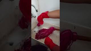 Lavando mi trapeador de exterior asmr cleantok cleaning satisfying limpieza [upl. by Powell]