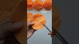 Flores de Cempasúchil para tu altar 🧡✨️ tutorial shorts diys fácil halloween [upl. by Margaret586]