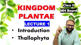 Thallophyta Kingdom Plantae Lecture 1  Class 11 Biology  Maharashtra State Board [upl. by Tabb]