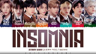 SKZ2021 STRAY KIDS  INSOMNIA 불면증 OT8 Lyrics Color CodedHanRomEng [upl. by Octave]