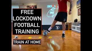 FREE Lockdown Football Training Session  TRAIN AT HOME  Joner 1on1 [upl. by Anselma]