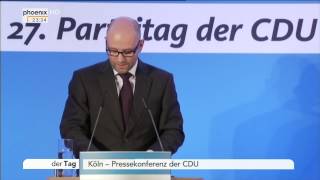 CDU Pressekonferenz mit Peter Tauber zur kalten Progression am 8122014 [upl. by Ebberta576]