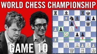 World Chess Championship 2018 Game 10 Magnus Carlsen vs Fabiano Caruana [upl. by Isus]