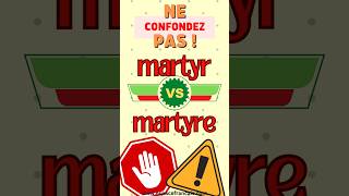 Martyr ou martyre  Ne les confondez pas  vocabulaire orthographe fle languefrançaise martyr [upl. by Ethelin]