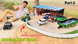 Mini shed making for Rc tractor using mini bricks 🧱 ll Part2 ll Aakash946 [upl. by Francisco]