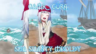 Gawr Gura Sings Sea Shanty Medley Extended Version By Home Free Remastered Audio [upl. by Aden]