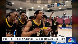 Cal State LA Mens Basketball Team makes history [upl. by Sitoeht]