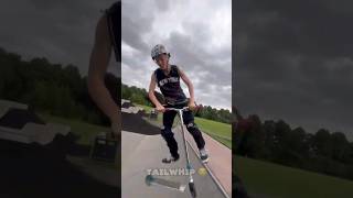 Rooksdown Skatepark It says tailwhip 🥸 scooter afterinjury viralshorts shorts scooter [upl. by Ailecnarf187]