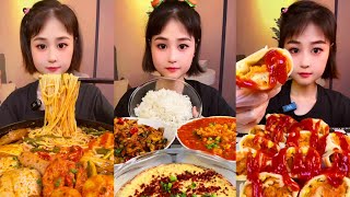 Spicy Food Mukbang Snail Rice Noodles ASMR Chicken Rolls Ramen Hack Kimchi Fried Rice and Rice [upl. by Yra]