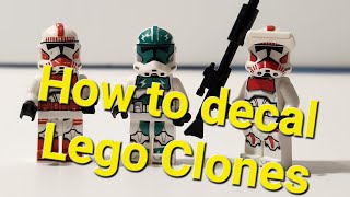 How to decal Lego Clones Jonak Toys decals [upl. by Alihs11]