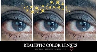 BEST BLUE COLOR CONTACT LENSES FOR DARK EYE [upl. by Arabella498]