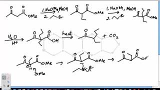 Acetoacetic Ester AAE and Malonic Ester Synthesis Reactions [upl. by Mauer893]