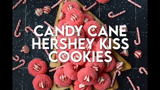 Candy Cane Hershey Kiss Cookies [upl. by Aneeb]