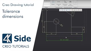 Creating Dimensions and Centerline Tutorial 2  Creo [upl. by Rentschler507]