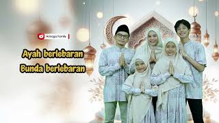 Semua Berlebaran Lyrics Video Version  Arinaga Family [upl. by Atinomar927]