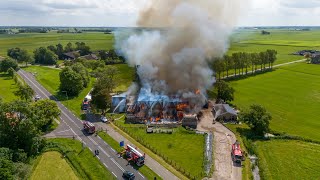 Zorgboerderij in Foudgum verloren na grote brand [upl. by Oilenroc153]