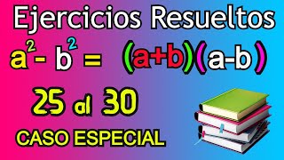 📚 Como factorizar Polinomios Diferencia de Cuadrados 25 al 30 Baldor [upl. by Pacifa]